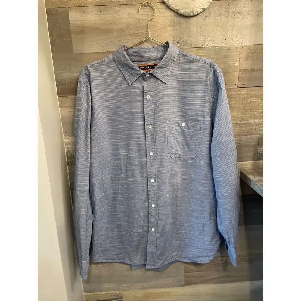 PD&C men’s large blue Gradient cotton button down